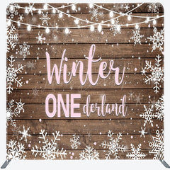 Lofaris Winter Onederland Birthday Tension Fabric Backdrop