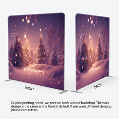 Lofaris Winter Shining Bokeh Tension Fabric Christmas Backdrop