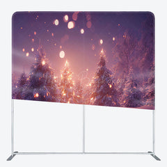 Lofaris Winter Shining Bokeh Tension Fabric Christmas Backdrop