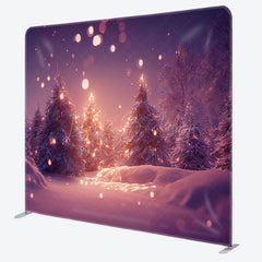 Lofaris Winter Shining Bokeh Tension Fabric Christmas Backdrop