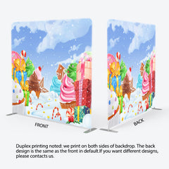 Lofaris Winter Snow Cake Gift Pillow Case Backdrops for Party