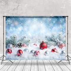 Lofaris Winter Snowflake Bell Bokeh Christmas Photo Backdrop