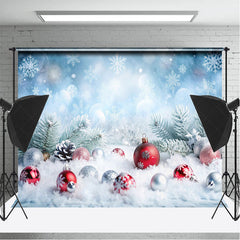 Lofaris Winter Snowflake Bell Bokeh Christmas Photo Backdrop