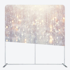 Lofaris Winter Snowflake Sunshine Bokeh Pillow Case Backdrop