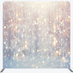 Lofaris Winter Snowflake Sunshine Bokeh Pillow Case Backdrop