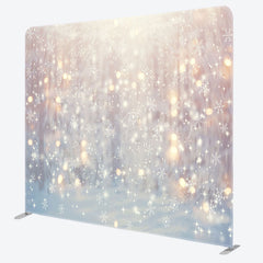 Lofaris Winter Snowflake Sunshine Bokeh Pillow Case Backdrop