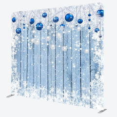 Lofaris Winter Snowflake Wood Christmas Pillow Case Backdrop