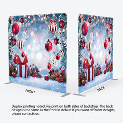 Lofaris Winter Snowy Bokeh Christmas Pillow Case Backdrop