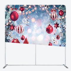 Lofaris Winter Snowy Bokeh Christmas Pillow Case Backdrop