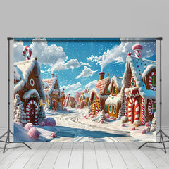 Lofaris Winter Wonderland Blue Sky Snowy Christmas Backdrop