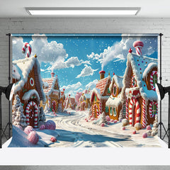 Lofaris Winter Wonderland Blue Sky Snowy Christmas Backdrop