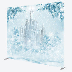 Lofaris Winter Wonderland Castle Tension Fabric Backdrop