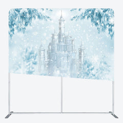 Lofaris Winter Wonderland Castle Tension Fabric Backdrop