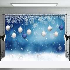 Lofaris Winter Wonderland Christmas Balls Snowflake Backdrop