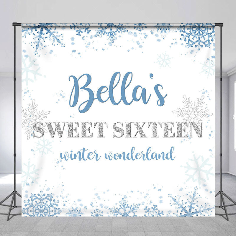 Lofaris Winter Wonderland Custom Sweet 16 Birthday Backdrop