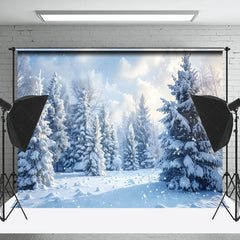 Lofaris Winter Wonderland Shiny Snowcovered Forest Backdrop