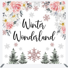 Lofaris Winter Wonderland Snowflake Pillow Cover Backdrop