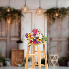 Lofaris Wood Cabin Door Boho Photography Backdrop For Studio