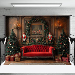 Lofaris Wreath Luxury Vintage Wall Sofa Christmas Backdrop