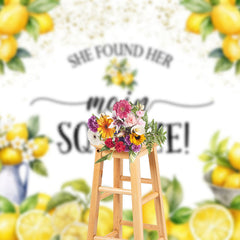 Lofaris Yellow Lemon Found Her Main Squeeze Wedding Backdrop