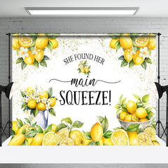 Lofaris Yellow Lemon Found Her Main Squeeze Wedding Backdrop