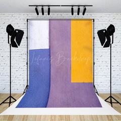 Lofaris Yellow Purple Blue White Spliced Fine Art Backdrop