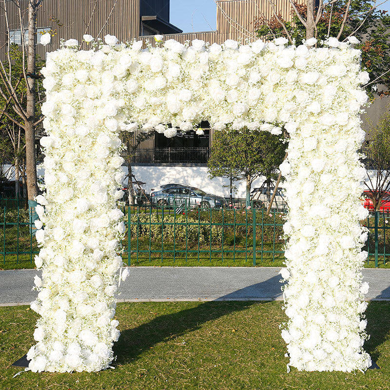 Lofaris Yellowish White Artificial Flower Wall For Wedding