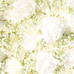 Lofaris Yellowish White Artificial Flower Wall For Wedding