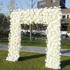 Lofaris Yellowish White Artificial Flower Wall For Wedding