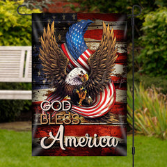 Lofaris Lofris Eagle God Bless America Independence Day Garden Flag