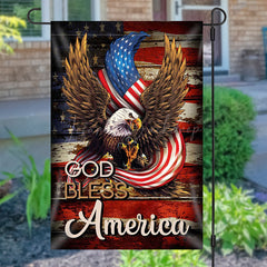 Lofaris Lofris Eagle God Bless America Independence Day Garden Flag