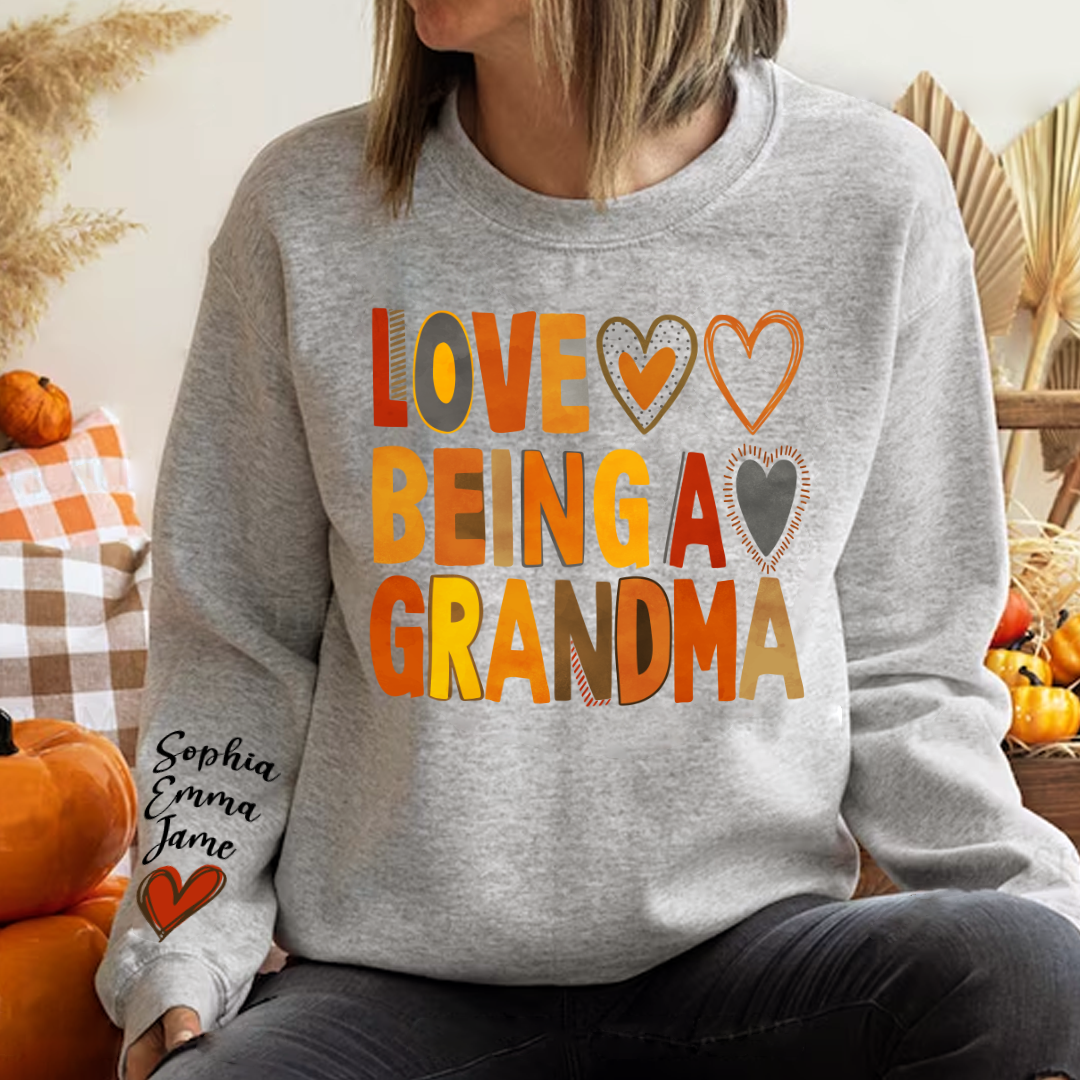 Lofaris Love Being A Grandma And Kids Custom Name CTH01 Sweatshirt