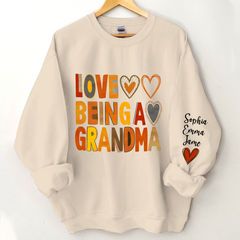 Lofaris Love Being A Grandma And Kids Custom Name CTH01 Sweatshirt