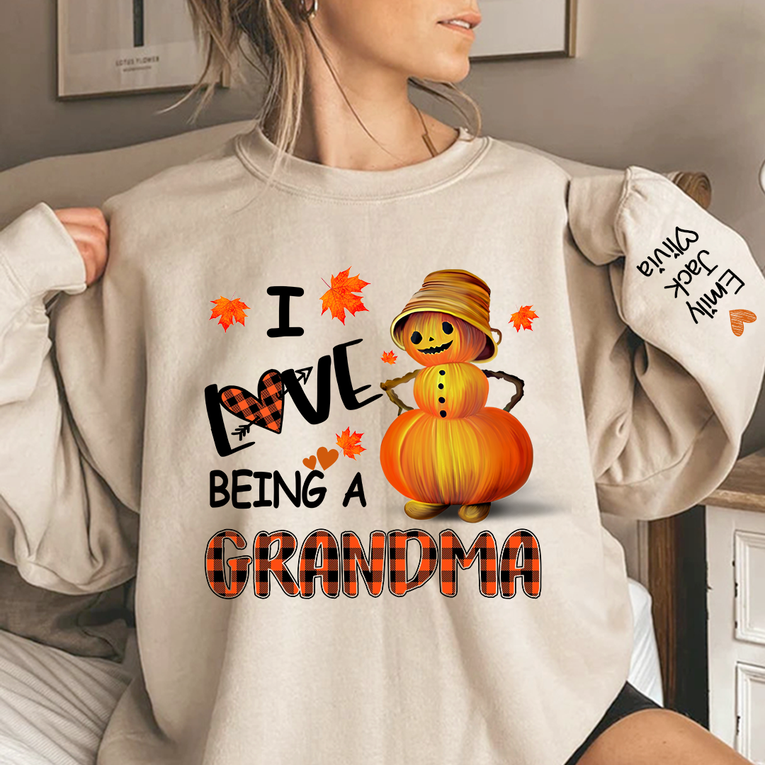 Lofaris I love being Grandma With Grandkids Autumn Sweatshirt