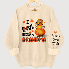 Lofaris I love being Grandma With Grandkids Autumn Sweatshirt