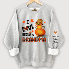 Lofaris I love being Grandma With Grandkids Autumn Sweatshirt