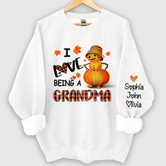 Lofaris I love being Grandma With Grandkids Autumn Sweatshirt