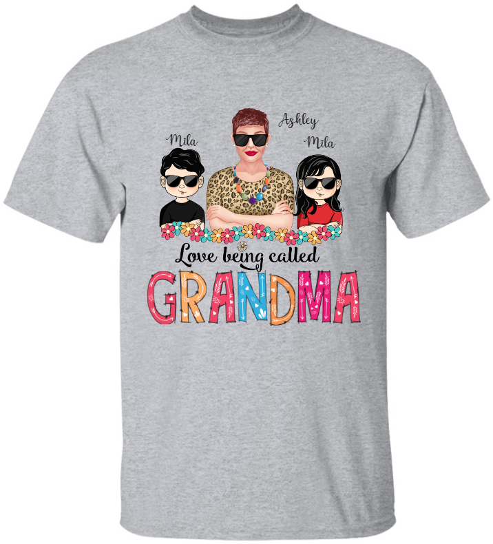 Lofaris Love Being Called Grandma And Kids Custom T - Shirt