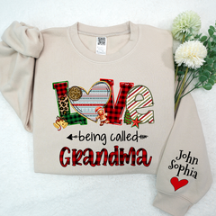 Lofaris Christmas Love Being Called Grandma Custom Name CTH01 Sweatshirt