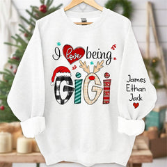 Lofaris Love Being Elk Mom Kids Custom Christmas Sweatshirt