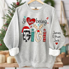 Lofaris Love Being Elk Mom Kids Custom Christmas Sweatshirt