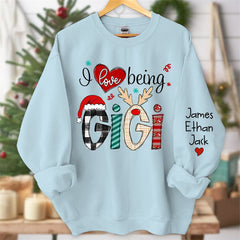 Lofaris Love Being Elk Mom Kids Custom Christmas Sweatshirt