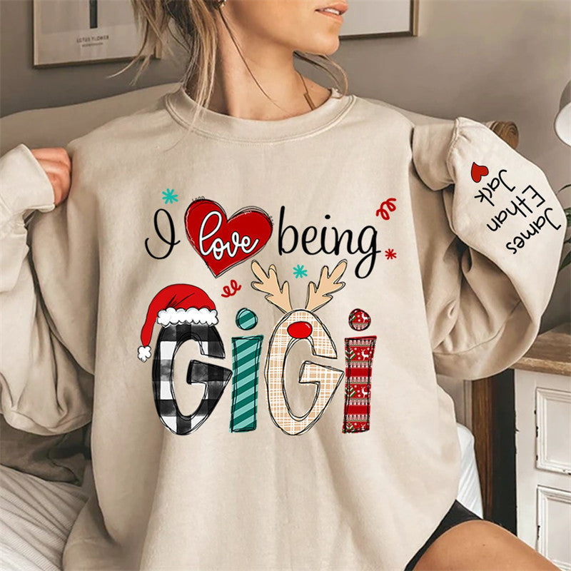 Lofaris Love Being Elk Mom Kids Custom Christmas Sweatshirt