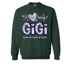 Lofaris Love Being Gigi Daisy Mother Birthday Gift Sweatshirt