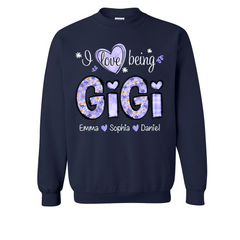 Lofaris Love Being Gigi Daisy Mother Birthday Gift Sweatshirt