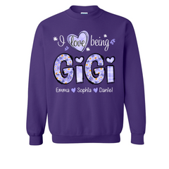 Lofaris Love Being Gigi Daisy Mother Birthday Gift Sweatshirt