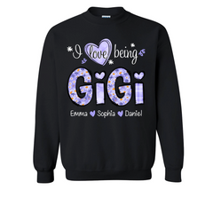 Lofaris Love Being Gigi Daisy Mother Birthday Gift Sweatshirt