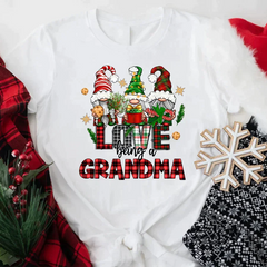 Lofaris Love Being Grandma Gnome Custom Christmas T-Shirt