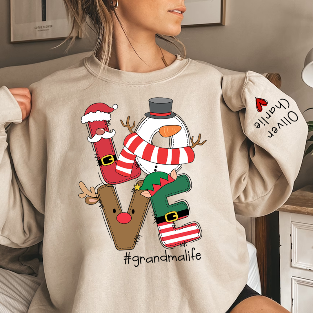 Lofaris Love Grandma Life Christmas Sweatshirt