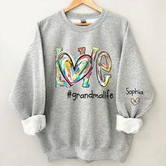 Lofaris Love Grandma Life Oil Fall Clipart Custom Sweatshirt